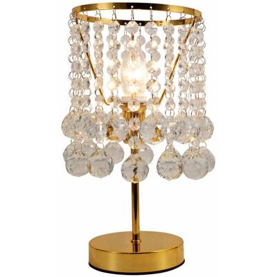 Reality Lampada Da Tavolo Oro Glamour London Crystal E14 40w Reality Lampada Da Tavolo Oro Glamour London Crystal E14 40w