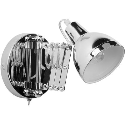 BELIANI Lampade Da Parete Applique Estensibile Metallo Argento 33 Cm Harrington BELIANI Lampade Da Parete Applique Estensibile Metallo Argento 33 Cm Harrington