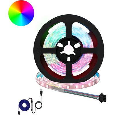 VIDAXL Striscia Led 2 Pz Nero E Trasparente Rame E Plastica VIDAXL Striscia Led 2 Pz Nero E Trasparente Rame E Plastica