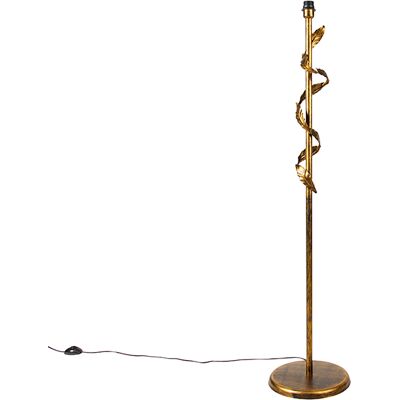 QAZQA Lampada Da Terra Linden - Classico - Acciaio - Oro/ottone - Oblungo Max. 1 X Watt QAZQA Lampada Da Terra Linden - Classico - Acciaio - Oro/ottone - Oblungo Max. 1 X Watt