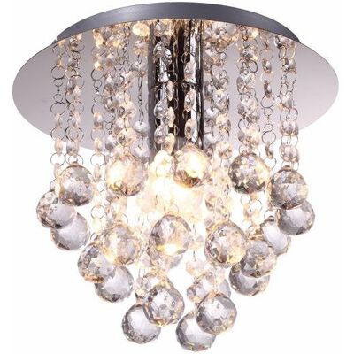 Reality Plafoniera Tonda Glamour London Crystal Cromo E27 25cm Reality Plafoniera Tonda Glamour London Crystal Cromo E27 25cm