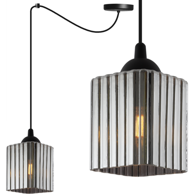 OEM Lampada A Sospensione Spider Riffle, Nera, 1 Pezzo, Grafite, Cubo, E27 OEM Lampada A Sospensione Spider Riffle, Nera, 1 Pezzo, Grafite, Cubo, E27