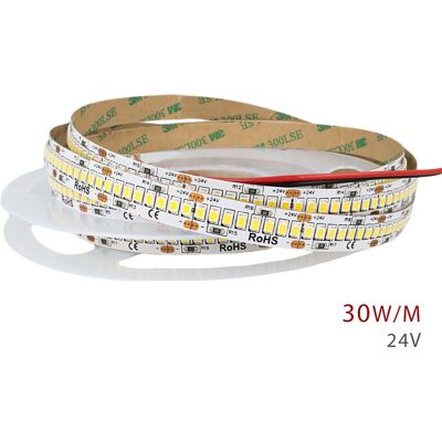 LEDLUX 24v Bobina Striscia Led 30w/m 140lm/w 4200lm/m Bianco Caldo 2700k 1200 Smd 2835 5 Metri LEDLUX 24v Bobina Striscia Led 30w/m 140lm/w 4200lm/m Bianco Caldo 2700k 1200 Smd 2835 5 Metri