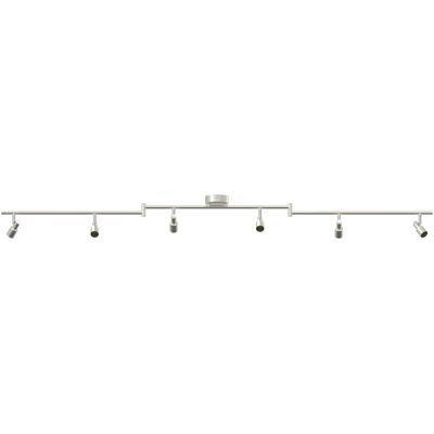 HELLOSHOP26 Faretto Da Soffitto Moderno Orientabile Per Interni 176,5 X 9,5 X 14 Cm In Acciaio Nichel Spazzolato 020058317 HELLOSHOP26 Faretto Da Soffitto Moderno Orientabile Per Interni 176,5 X 9,5 X 14 Cm In Acciaio Nichel Spazzolato 020058317