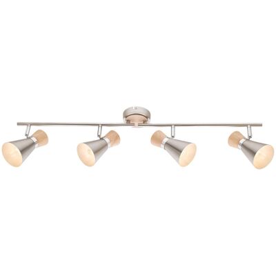 ETC-SHOP - Lampada Da Soffitto Dimmer Telecomando Luce Spot In Legno Regolabile In Un Set Con Sorgente Luminosa A Led Rgb ETC-SHOP - Lampada Da Soffitto Dimmer Telecomando Luce Spot In Legno Regolabile In Un Set Con Sorgente Luminosa A Led Rgb