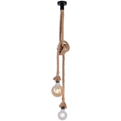 Leuchten Direkt Lampada a sospensione Rope - 2 fiamme, Nero, 120cm Leuchten Direkt Lampada a sospensione Rope - 2 fiamme, Nero, 120cm