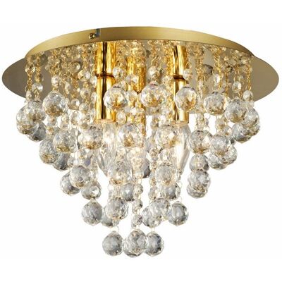 Reality Plafoniera Glamour London Crystal Oro 38 Cm 3xe14 Reality Plafoniera Glamour London Crystal Oro 38 Cm 3xe14