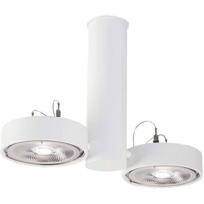SHILO Faretto Da Soffitto Doppio Bianco Tondo Gu10 Natori 7212 SHILO Faretto Da Soffitto Doppio Bianco Tondo Gu10 Natori 7212