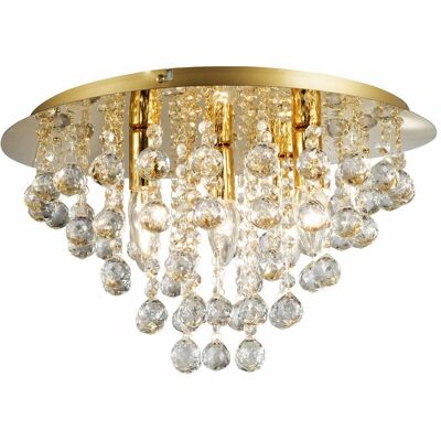 Reality Plafoniera Glamour London Crystal Oro 46cm 5xe14 Reality Plafoniera Glamour London Crystal Oro 46cm 5xe14