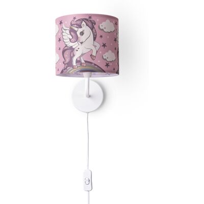Lampada da Parete Unicorno PACO HOME - E14, Bianco, 18cm Lampada da Parete Unicorno PACO HOME - E14, Bianco, 18cm