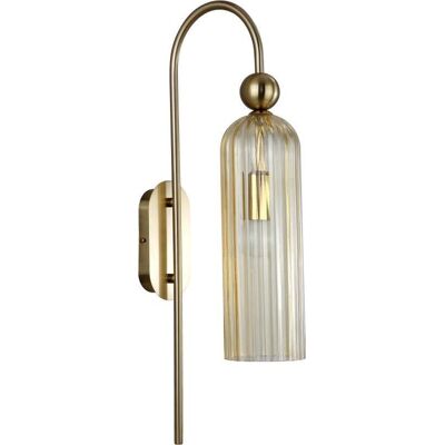 LIGHT PRESTIGE Lampada Da Parete Color Ambra Screziata Lp-939/1w Con Paralume In Vetro E14 LIGHT PRESTIGE Lampada Da Parete Color Ambra Screziata Lp-939/1w Con Paralume In Vetro E14