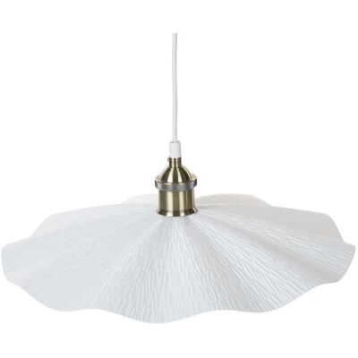 Beliani Lampada a sospensione in metallo bianco ottone Stile industriale moderno - Lampada a sospensione Beliani Lampada a sospensione in metallo bianco ottone Stile industriale moderno - Lampada a sospensione