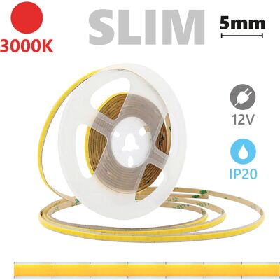 ALCAPOWER Striscia Led Cob Slim Ip20 5 Metri 12v 3000k Luce Calda 6w/m 600lm/m 504 Led/m Alta Densità Per Illuminazione Lineare Professionale ALCAPOWER Striscia Led Cob Slim Ip20 5 Metri 12v 3000k Luce Calda 6w/m 600lm/m 504 Led/m Alta Densità Per Illuminazione Lineare Professionale