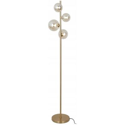 ITALUX Lampada Da Terra Canello Oro, Sfere Ambra 4xg9 ITALUX Lampada Da Terra Canello Oro, Sfere Ambra 4xg9