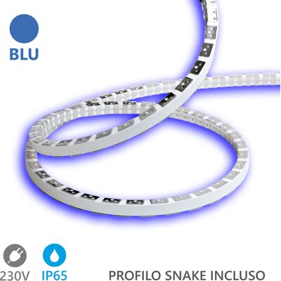 ALCAPOWER Striscia Led Snake Flex 20m 230v 12w/m Luce Blu Ip65 In Silicone, Flessibile E Resistente Per Illuminazione Professionale Ad Alta Efficienza ALCAPOWER Striscia Led Snake Flex 20m 230v 12w/m Luce Blu Ip65 In Silicone, Flessibile E Resistente Per Illuminazione Professionale Ad Alta Efficienza
