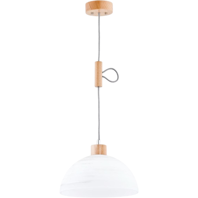 ALFA Holiday 2 Modern Hanging Pendant Ceiling Lamp, Light Wood & White Glass Shade, 1xe27 60w, Dimmable Indoor Ip20, 90cm Height, 30cm Diameter, Model 60349 ALFA Holiday 2 Modern Hanging Pendant Ceiling Lamp, Light Wood & White Glass Shade, 1xe27 60w, Dimmable Indoor Ip20, 90cm Height, 30cm Diameter, Model 60349