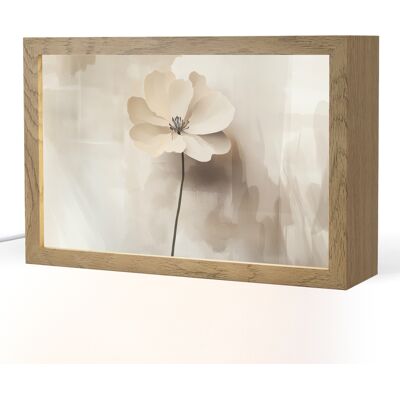 ONLYWOW Lampada Da Tavolo Fiore - Beige - Vernice - Ombra 30x20 Cm ONLYWOW Lampada Da Tavolo Fiore - Beige - Vernice - Ombra 30x20 Cm