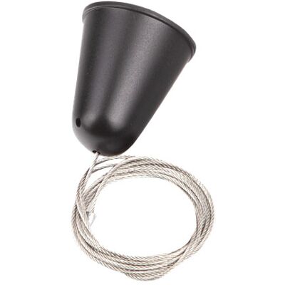 MAXLIGHT Cavo Sospensione 3f 1,5m Nero Regolabile Binario MAXLIGHT Cavo Sospensione 3f 1,5m Nero Regolabile Binario