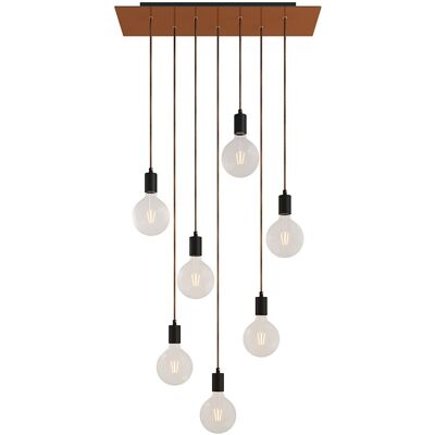Lampada sospensione rettangolare Rose-One - 7 cadute Lampada sospensione rettangolare Rose-One - 7 cadute