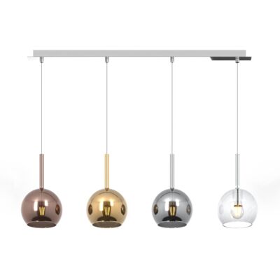TOP-LIGHT Sosp. Cromo Rettangolare 4 Luci Vetri Tutti Piccolo Trasparente Cromo Oro Ambra 1155cr-s4 Rp-mc TOP-LIGHT Sosp. Cromo Rettangolare 4 Luci Vetri Tutti Piccolo Trasparente Cromo Oro Ambra 1155cr-s4 Rp-mc