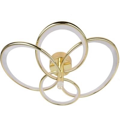 LIGHT PRESTIGE Plafoniera Moderna Oro 4 Anelli Led 40w Azina LIGHT PRESTIGE Plafoniera Moderna Oro 4 Anelli Led 40w Azina