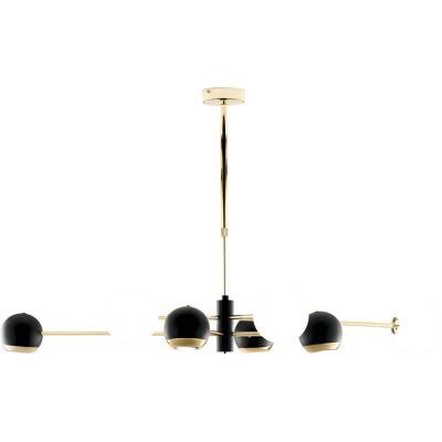 Jupiter Lampada A Sospensione Moka Oro/nero 8 Luci G9+gu10 Jupiter Lampada A Sospensione Moka Oro/nero 8 Luci G9+gu10