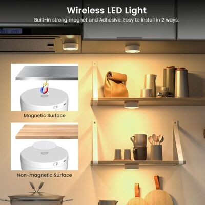 DPZO Luce Da Cucina A Led Ricaricabile, Luce Sottopensile Wireless, Faretto A Led Con Telecomando, Funzionamento A Batteria Usb, Illuminazione Speciale Dimmerabile A 12 Colori (2 Pezzi Bianchi) [classe Ene DPZO Luce Da Cucina A Led Ricaricabile, Luce Sottopensile Wireless, Faretto A Led Con Telecomando, Funzionamento A Batteria Usb, Illuminazione Speciale Dimmerabile A 12 Colori (2 Pezzi Bianchi) [classe Ene