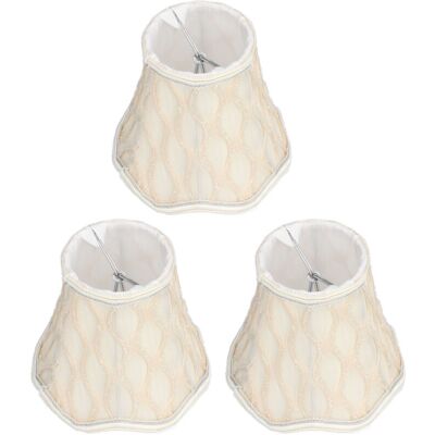 OEM 3 Paralumi Moderni In Tessuto Con Clip Per Lampadine E14, Per Lampadari, Applique E Lampade Da Tavolo -crezuo OEM 3 Paralumi Moderni In Tessuto Con Clip Per Lampadine E14, Per Lampadari, Applique E Lampade Da Tavolo -crezuo