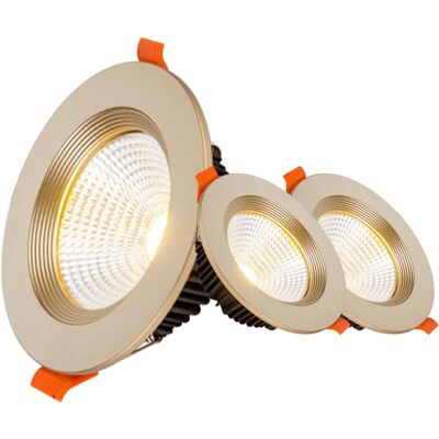 OEM Set Di 3 Faretti Led Da Incasso, Pannelli Luminosi Rotondi In Alluminio Da 4 Pollici, Installazione Semplice, Luce Bianca Calda Moderna (3000k) - Altro OEM Set Di 3 Faretti Led Da Incasso, Pannelli Luminosi Rotondi In Alluminio Da 4 Pollici, Installazione Semplice, Luce Bianca Calda Moderna (3000k) - Altro