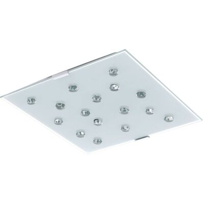EGLO Lampada a soffitto LED bianca - Vetro satinato, 12W, 1020lm, bianco caldo - Lampada da soffitto EGLO Lampada a soffitto LED bianca - Vetro satinato, 12W, 1020lm, bianco caldo - Lampada da soffitto