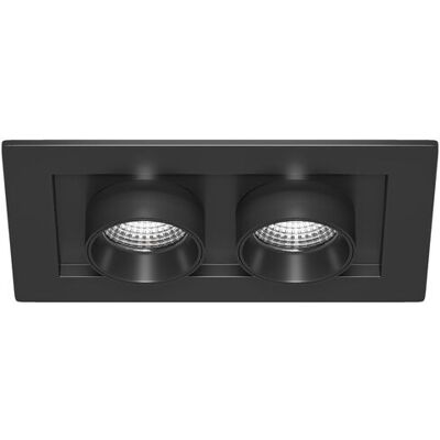 BENEITO FAURE Mini Oxo Rect 2 Luci Faretto Led Da Incasso 12w 42º Cct Switch 2700k/3200k/4000k Nero Opaco - Beneito & Faure Illuminazione Tecnica BENEITO FAURE Mini Oxo Rect 2 Luci Faretto Led Da Incasso 12w 42º Cct Switch 2700k/3200k/4000k Nero Opaco - Beneito & Faure Illuminazione Tecnica