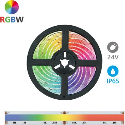 ALCAPOWER Striscia Led Cob Rgbw 5 Metri 24v Ip65, 896 Led/m, 16w/m Totale, Luce Bianca 4000k, Cri 90, Alta Efficienza Luminosa E Lunga Durata ALCAPOWER Striscia Led Cob Rgbw 5 Metri 24v Ip65, 896 Led/m, 16w/m Totale, Luce Bianca 4000k, Cri 90, Alta Efficienza Luminosa E Lunga Durata
