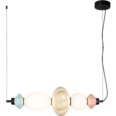 ITALUX Lampada Sospesa Art Déco Ceramica Multicolor Led 18w Tordi ITALUX Lampada Sospesa Art Déco Ceramica Multicolor Led 18w Tordi
