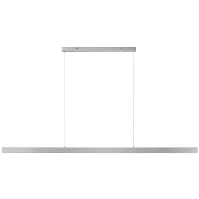 BELIANI Lampada A Sospensione Lineare A Led In Metallo 160 Cm Argento Baddana BELIANI Lampada A Sospensione Lineare A Led In Metallo 160 Cm Argento Baddana