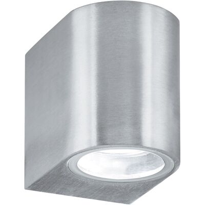 Lampada da parete esterna Searchlight - Argento satinato, GU10, IP44 Lampada da parete esterna Searchlight - Argento satinato, GU10, IP44
