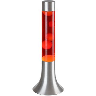 RABALUX Lampada Lava Poppilol Rosso Argento Led 25w RABALUX Lampada Lava Poppilol Rosso Argento Led 25w