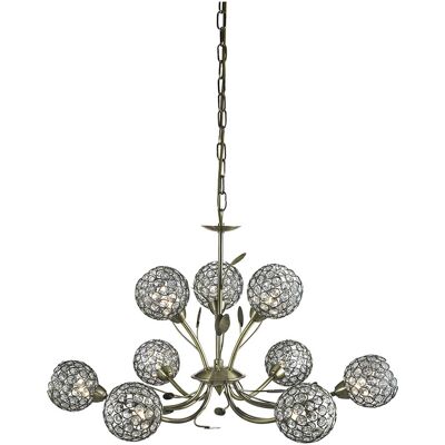 Searchlight Bellis II - Lampadario a 9 luci - Ottone Antico Searchlight Bellis II - Lampadario a 9 luci - Ottone Antico