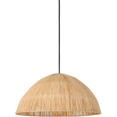 BELIANI Lampada A Sospensione In Paglia E Erba, Paralume A Cupola Intrecciato, Stile Boho, Naturale Weru BELIANI Lampada A Sospensione In Paglia E Erba, Paralume A Cupola Intrecciato, Stile Boho, Naturale Weru
