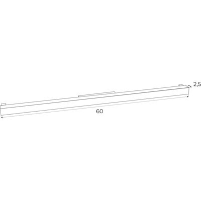 MAXLIGHT Lampada Lineare Magnetica Nera On/off Led 17w 3000k MAXLIGHT Lampada Lineare Magnetica Nera On/off Led 17w 3000k