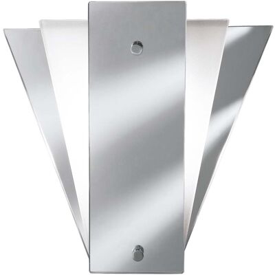 Searchlight Lighting 6201 Applique a Parete Singola con Specchio e Vetro Satinato - Lampada da Parete Searchlight Lighting 6201 Applique a Parete Singola con Specchio e Vetro Satinato - Lampada da Parete