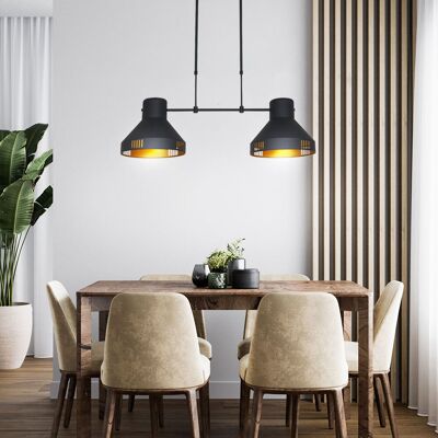 STEINHAUER Lampada A Sospensione Design Faretto A Soffitto Illuminazione Per Soggiorno Illuminazione Nero-oro Altezza Regolabile 2568zw STEINHAUER Lampada A Sospensione Design Faretto A Soffitto Illuminazione Per Soggiorno Illuminazione Nero-oro Altezza Regolabile 2568zw