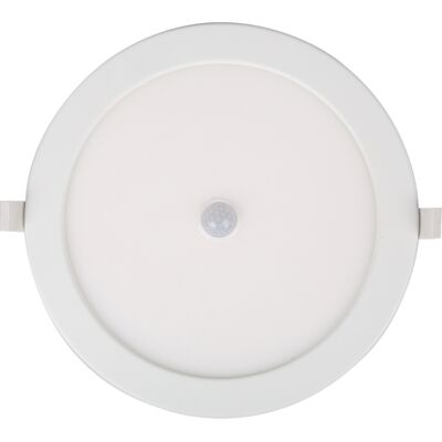 AIGOSTAR Faretto Led Slim Da Incasso 24w Rotondo Cornice Bianca Apertura 120 Gradi Bianco Freddo 6000k Con Sensore Di Movimento AIGOSTAR Faretto Led Slim Da Incasso 24w Rotondo Cornice Bianca Apertura 120 Gradi Bianco Freddo 6000k Con Sensore Di Movimento
