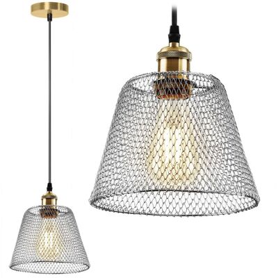 Toolight Lampada a Sospensione Cromo - E27, 20.5x20.5x109cm, Regolabile - Lampada a Sospensione Toolight Lampada a Sospensione Cromo - E27, 20.5x20.5x109cm, Regolabile - Lampada a Sospensione