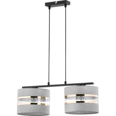Lampada A Sospensione Doppia Sara 2xe27 Grigio Oro Sigma Lampada A Sospensione Doppia Sara 2xe27 Grigio Oro Sigma