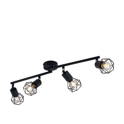 ETC-SHOP - Lampada Da Soffitto Dimmerabile Lampada Spot A Gabbia Regolabile Telecomando In Un Set Comprensivo Di Lampade Led Rgb ETC-SHOP - Lampada Da Soffitto Dimmerabile Lampada Spot A Gabbia Regolabile Telecomando In Un Set Comprensivo Di Lampade Led Rgb