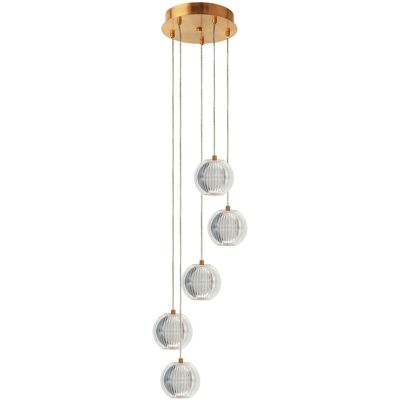 LIGHT PRESTIGE Elegante Lampada A Sospensione Rotonda Dorata Con Sfere In Acrilico, Led A Colori Variabili Da 28w, Luce Brillante E Prestigiosa LIGHT PRESTIGE Elegante Lampada A Sospensione Rotonda Dorata Con Sfere In Acrilico, Led A Colori Variabili Da 28w, Luce Brillante E Prestigiosa