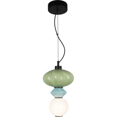 ITALUX Lampada Sospesa Art Déco Ceramica Multicolor Led 8w Tordi ITALUX Lampada Sospesa Art Déco Ceramica Multicolor Led 8w Tordi