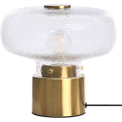 BELIANI Lampada Da Tavolo In Stile Glam Moderno Con Base In Ferro E Paralume In Vetro Testurizzato, Finitura In Ottone Tara BELIANI Lampada Da Tavolo In Stile Glam Moderno Con Base In Ferro E Paralume In Vetro Testurizzato, Finitura In Ottone Tara