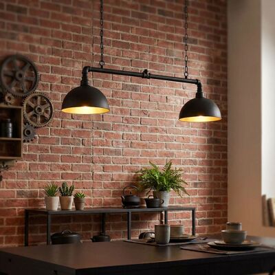 FISCHER & HONSEL Lampada A Sospensione Lampada A Sospensione Lampada Da Soggiorno A 2 Luci In Metallo Nero L 87 Cm FISCHER & HONSEL Lampada A Sospensione Lampada A Sospensione Lampada Da Soggiorno A 2 Luci In Metallo Nero L 87 Cm