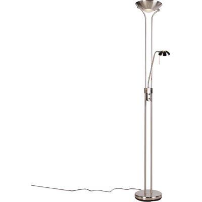 QAZQA Lampada da terra moderna in acciaio con LED e dimmer - Diva 2 QAZQA Lampada da terra moderna in acciaio con LED e dimmer - Diva 2